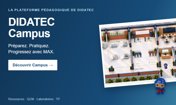 DIDATEC Campus : ressources, QCM, laboratoires et travaux pratiques, avec MAX